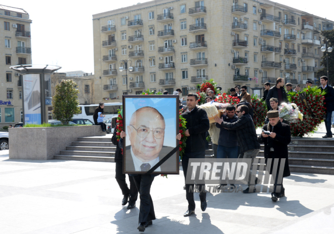 Ceremony of farewell with Magsud Ibrahimbeyov. Azerbaijan, Baku 23 match, 2016 